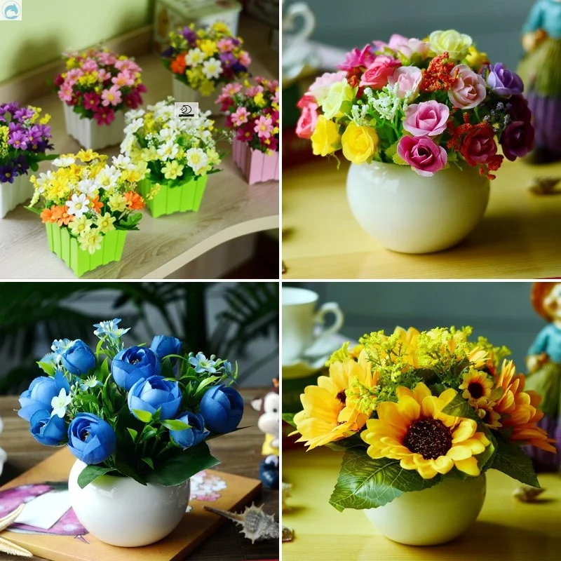 Artificial flower decoration potted flower arrangement imitation decoration indoor living room bedroom tea table interior
Artificial flower decoration potted flower arrangement imitation decoration indoor living room bedroom tea table interior