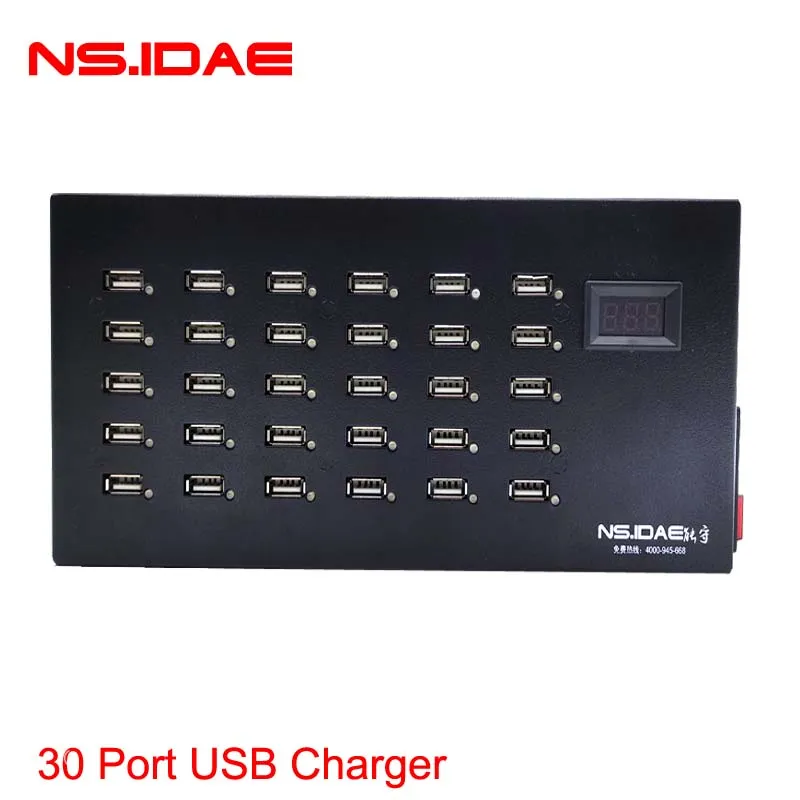 30 Ports USB AI smart charger quick charging dock station 300W.The smart chip automatically disconnects the charging port
30 Ports USB AI smart charger quick charging dock station 300W.The smart chip automatically disconnects the charging port