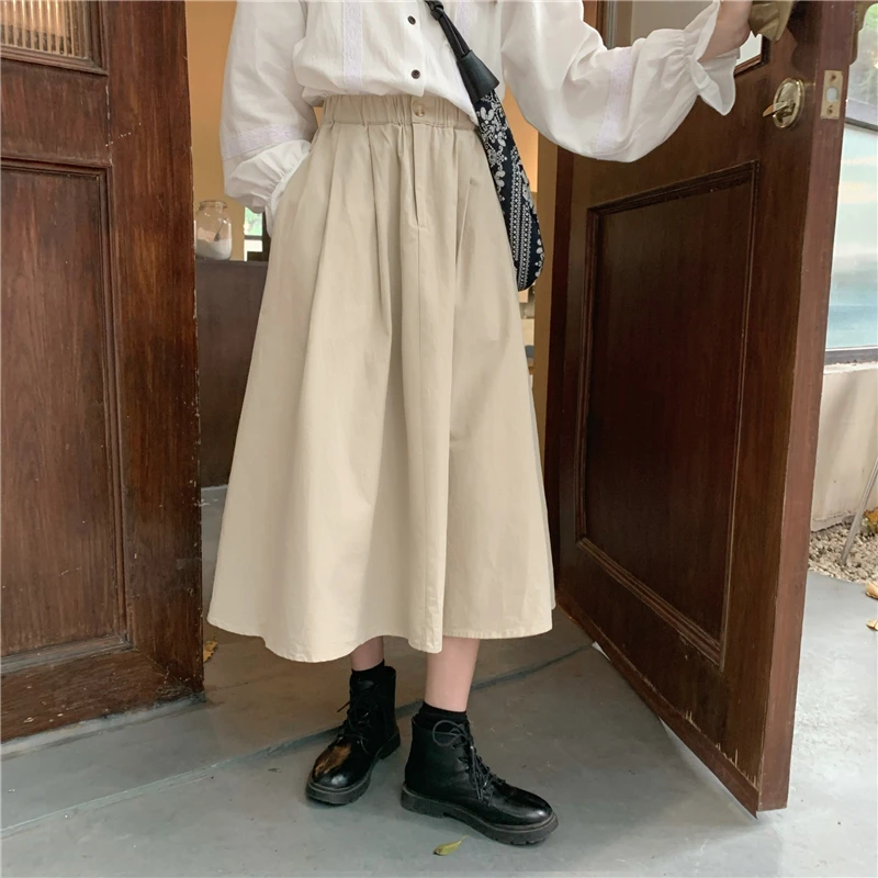 2021 New Women Spring Vintage Cotton Linen Long Skirt Elastic High Waist A-line Umbrella Faldas
2021 New Women Spring Vintage Cotton Linen Long Skirt Elastic High Waist A-line Umbrella Faldas
