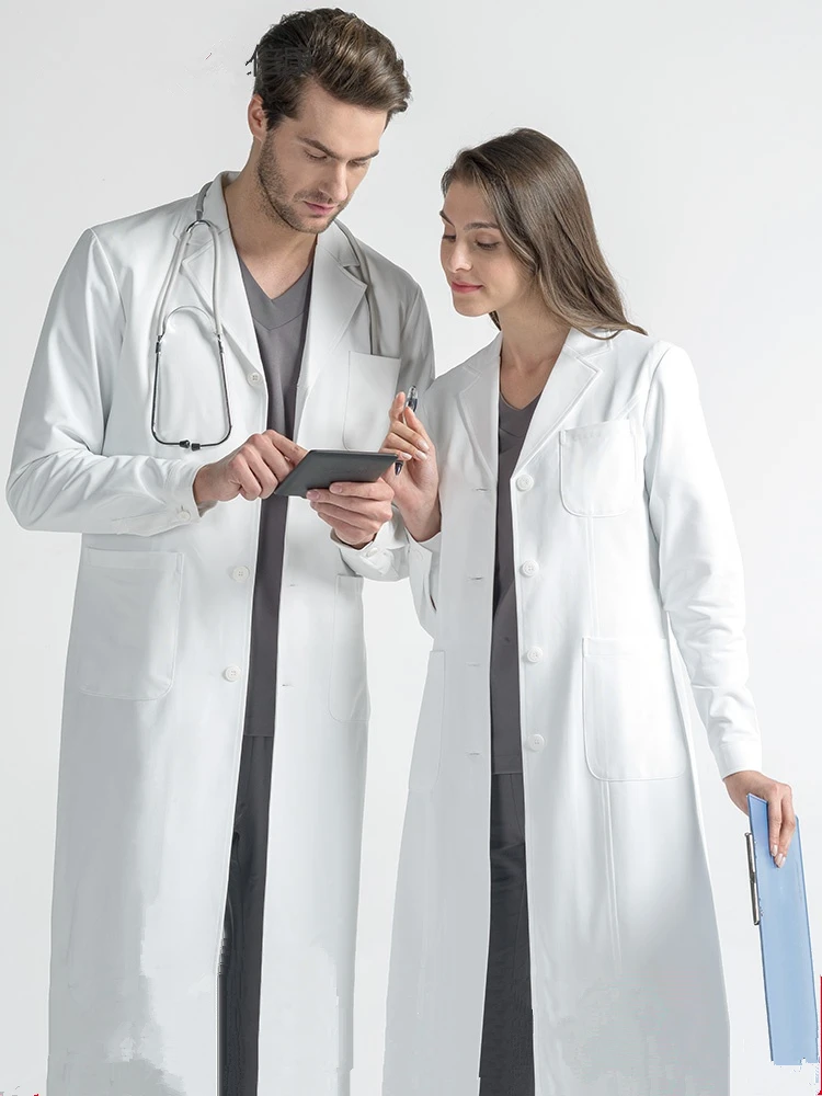 White coat long sleeve doctor's uniform men's and women's cosmetic wear oral plastic hospital work clothes lab coat white
White coat long sleeve doctor's uniform men's and women's cosmetic wear oral plastic hospital work clothes lab coat white