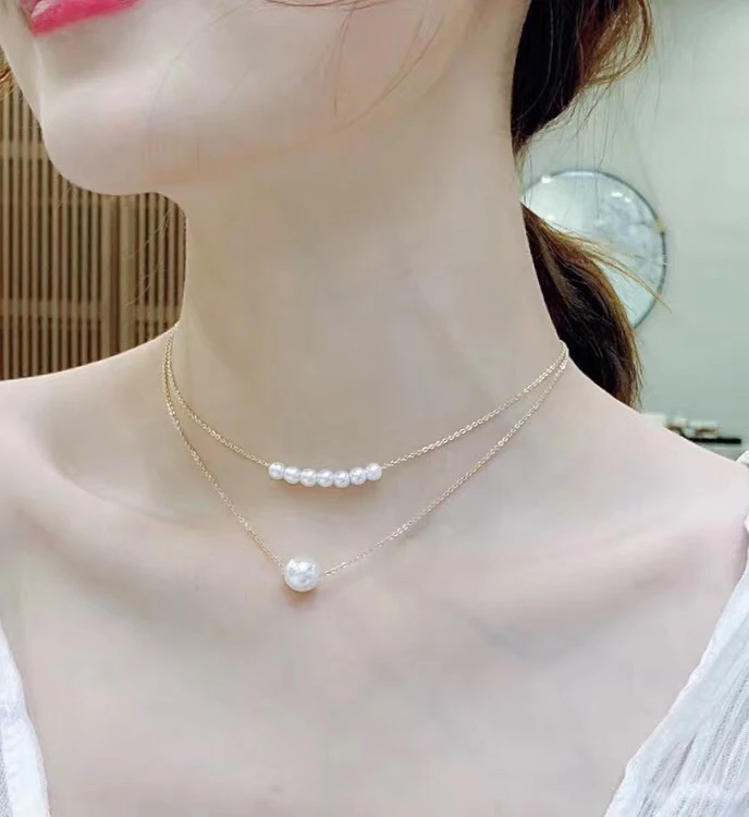 TWO ROW S925 Sterling Silver Necklace Chain with Pendant Mountings Findings Jewelry Parts Fittings Accessories for Pearls Beads
TWO ROW S925 Sterling Silver Necklace Chain with Pendant Mountings Findings Jewelry Parts Fittings Accessories for Pearls Beads