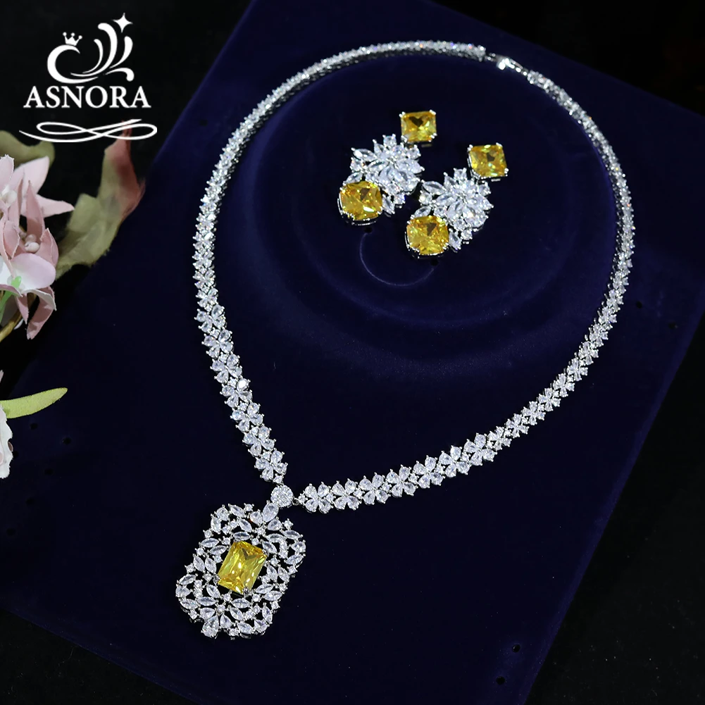ASNORA-Fashion Bridal Square Pendant Necklace Wedding Dinner Dress Accessories Yellow, Red, Blue, Green Women's Jewelry X0114
ASNORA-Fashion Bridal Square Pendant Necklace Wedding Dinner Dress Accessories Yellow, Red, Blue, Green Women's Jewelry X0114