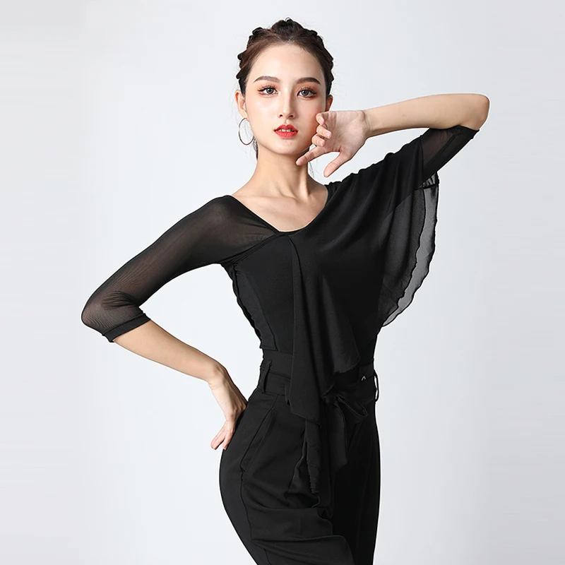 Ballroom Dance Clothes Female Latin Dance Performance Stage Costume Ruffle Tops Dancewear Tango Waltz Dancing Clothes YS2841
Ballroom Dance Clothes Female Latin Dance Performance Stage Costume Ruffle Tops Dancewear Tango Waltz Dancing Clothes YS2841