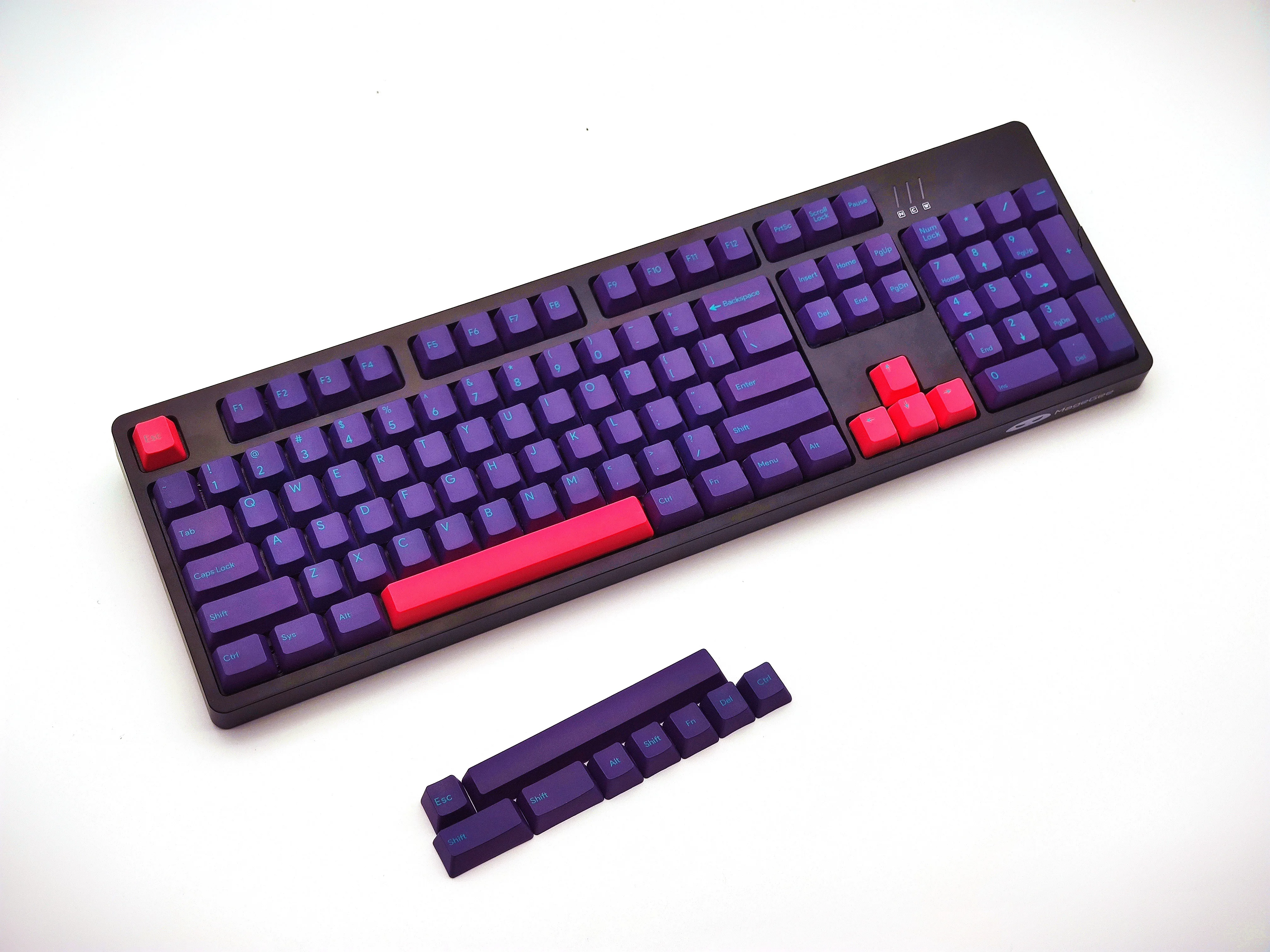 1 set OEM profile PBT Dye Subbed customized DIY Purple Pink Color keycaps for MX switch Mechanical keyboard
1 set OEM profile PBT Dye Subbed customized DIY Purple Pink Color keycaps for MX switch Mechanical keyboard