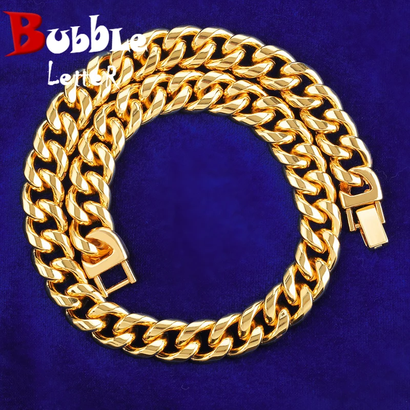 Bubble Letter Stainless Steel Cuban Link Chain Real Gold Plated Men Necklace Hip Hop Jewelry 2021 Trend
Bubble Letter Stainless Steel Cuban Link Chain Real Gold Plated Men Necklace Hip Hop Jewelry 2021 Trend