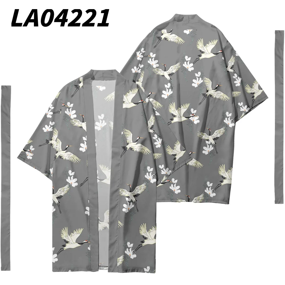 Oversize 6XL Floral Crane Printed Long Style Japanese Kimono Cardigan With Belt Couple Women Men Casual Asian Clothes Harajuku
Oversize 6XL Floral Crane Printed Long Style Japanese Kimono Cardigan With Belt Couple Women Men Casual Asian Clothes Harajuku