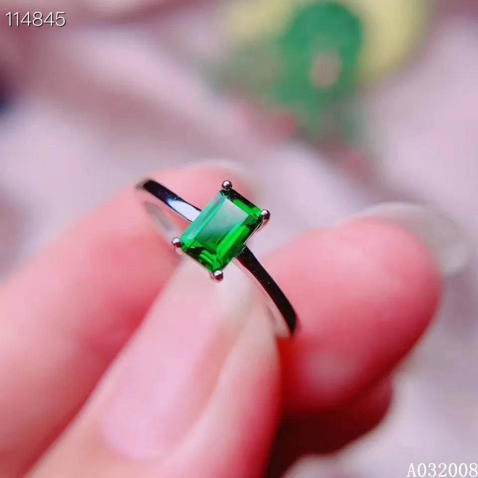 KJJEAXCMY fine jewelry 925 sterling silver inlaid natural diopside new elegant female ring Girl Party Birthday Gift New Year Wed
KJJEAXCMY fine jewelry 925 sterling silver inlaid natural diopside new elegant female ring Girl Party Birthday Gift New Year Wed