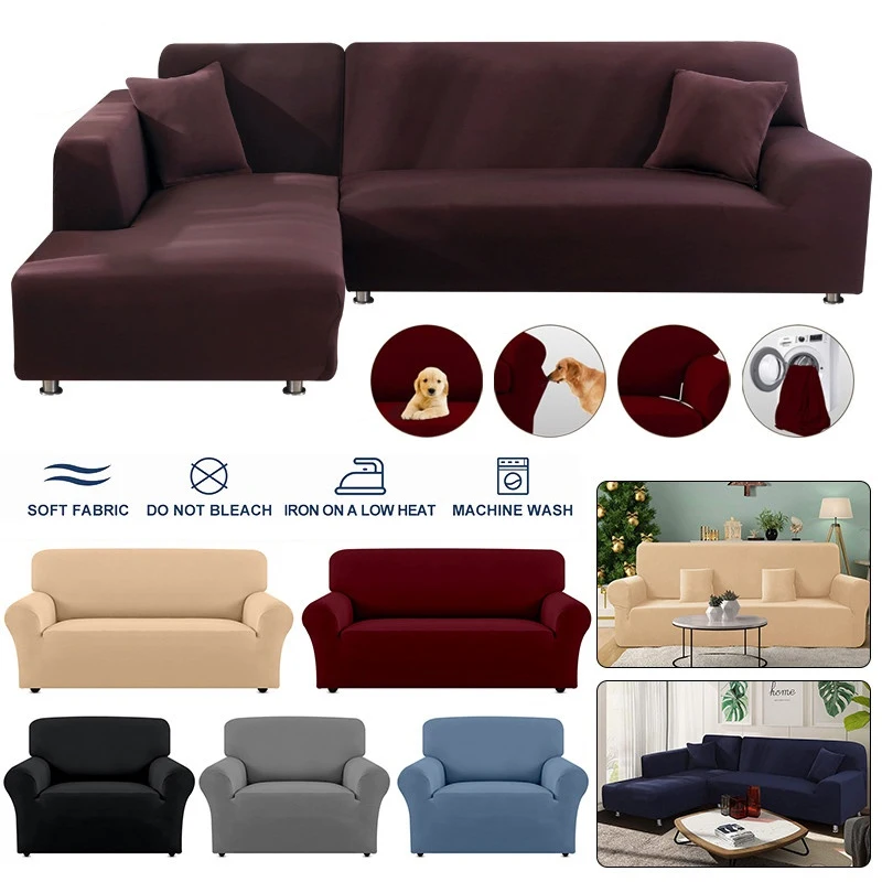 Solid Corner Sofa Cover Stretch Elastic Fully Wrapped Sofa Cover L-shaped Detachable Sofa Cover 1/2/3/4 Seat Chaise Cover Lounge
Solid Corner Sofa Cover Stretch Elastic Fully Wrapped Sofa Cover L-shaped Detachable Sofa Cover 1/2/3/4 Seat Chaise Cover Lounge