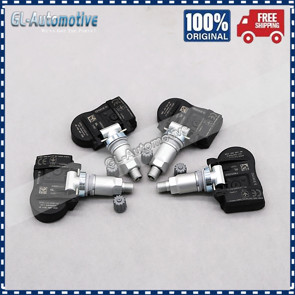 Комплект (4) датчиков давления в шинах TPMS 42753-TL0-G530-M1 для Honda Accord Crosstour Jazz Qoros 3 42753 TL0 G530 M1 433 МГц
Комплект (4) датчиков давления в шинах TPMS 42753-TL0-G530-M1 для Honda Accord Crosstour Jazz Qoros 3 42753 TL0 G530 M1 433 МГц