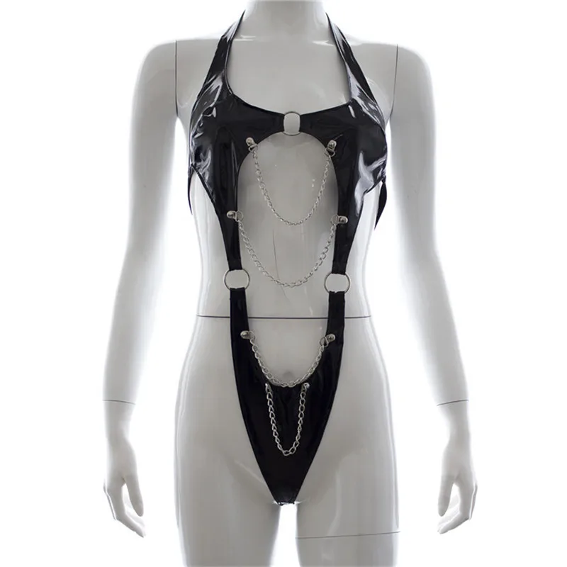 Women Erotic Lingerie Set Patent Leather Hollow Open Cup Bra Stripper Outfit Exotic Apparel for Erotic wear costumes props
Women Erotic Lingerie Set Patent Leather Hollow Open Cup Bra Stripper Outfit Exotic Apparel for Erotic wear costumes props