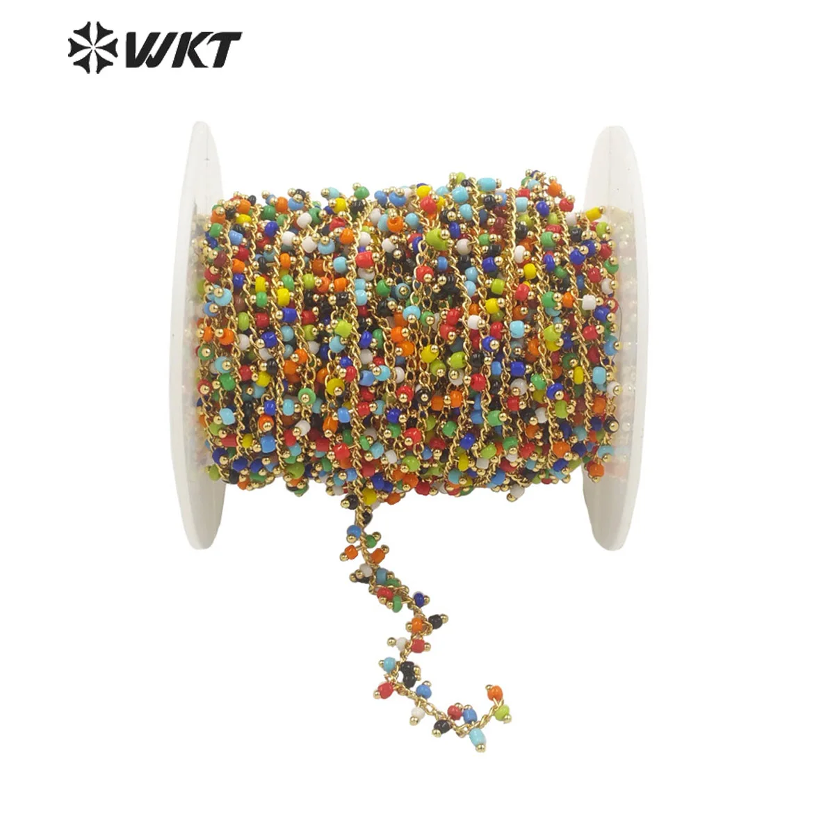 WT-RBC192 New Wholesale Handmade Colored Beads stone chain in real gold plated fashion jewelry findings chain Purchasing
WT-RBC192 New Wholesale Handmade Colored Beads stone chain in real gold plated fashion jewelry findings chain Purchasing