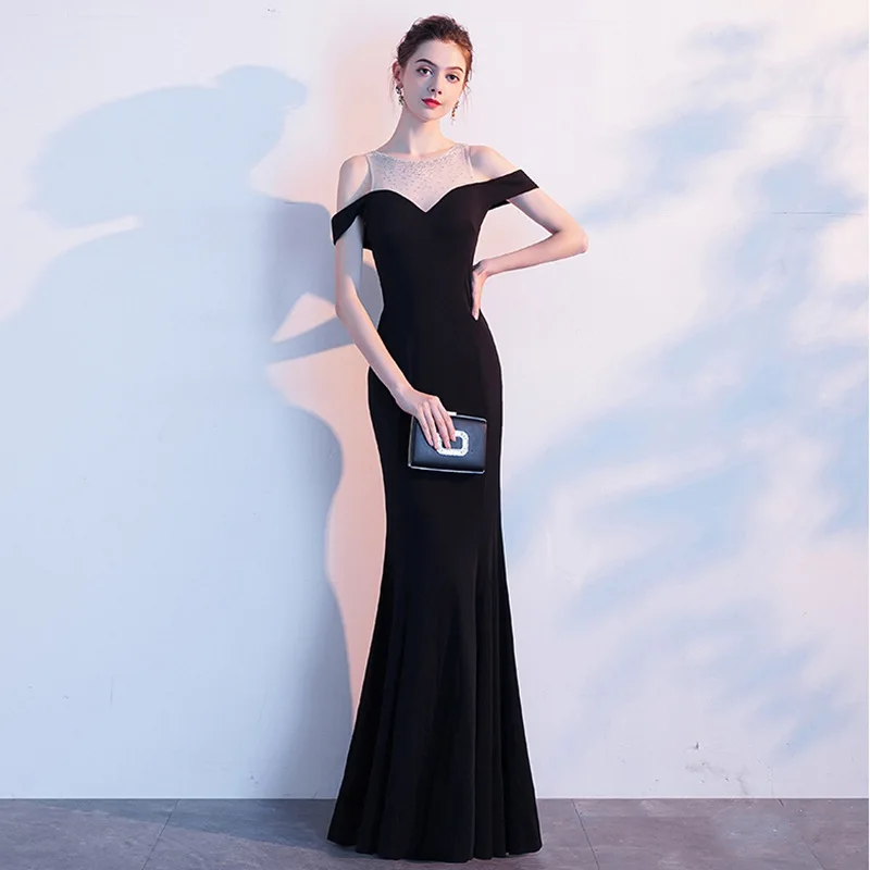 Beauty-Emily Black Long Mermaid Evening Dresses for Woman 2020 Off Shoulder Party Gowns Elegant Satin Crystal Prom Dress New
Beauty-Emily Black Long Mermaid Evening Dresses for Woman 2020 Off Shoulder Party Gowns Elegant Satin Crystal Prom Dress New