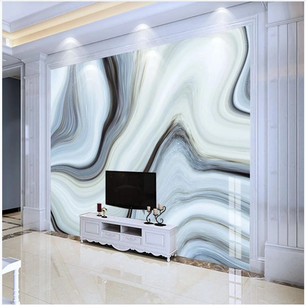 Blue beautiful abstract landscape marble wallpapers TV background wall modern wallpaper for living room
Blue beautiful abstract landscape marble wallpapers TV background wall modern wallpaper for living room