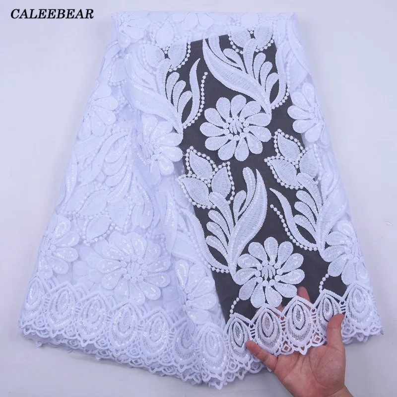 Latest Pure White African Lace Fabric With Sequins French Mesh Milk Silk Lace Fabric Embroidery Nigerian Tulle Lace Fabric S2144
Latest Pure White African Lace Fabric With Sequins French Mesh Milk Silk Lace Fabric Embroidery Nigerian Tulle Lace Fabric S2144