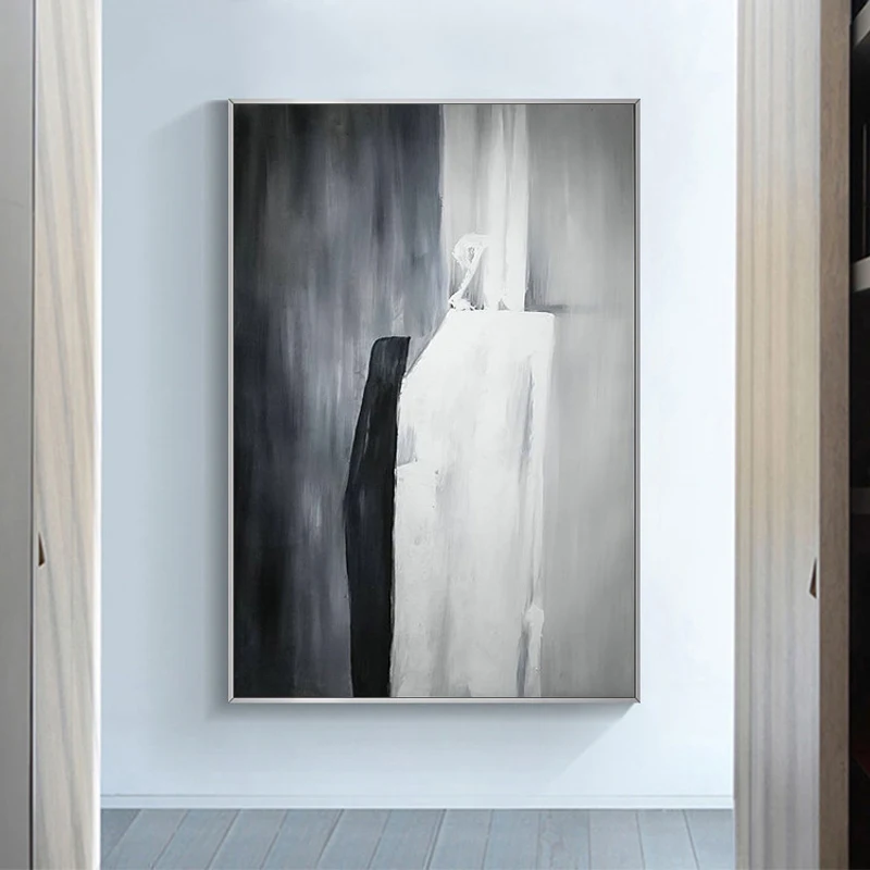 Black And White hand-painted Oil Painting Abstract Modern Decorative Painting The Living Room Sofa Background Entrance Hallway M
Black And White hand-painted Oil Painting Abstract Modern Decorative Painting The Living Room Sofa Background Entrance Hallway M