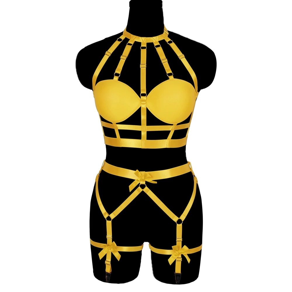 Bow Punk Goth Exotic Apparel Sexy Lingerie Set Harness For Women Bondage Cup Bra Suspender Belt Dress Dance Rave Costume Garters
Bow Punk Goth Exotic Apparel Sexy Lingerie Set Harness For Women Bondage Cup Bra Suspender Belt Dress Dance Rave Costume Garters
