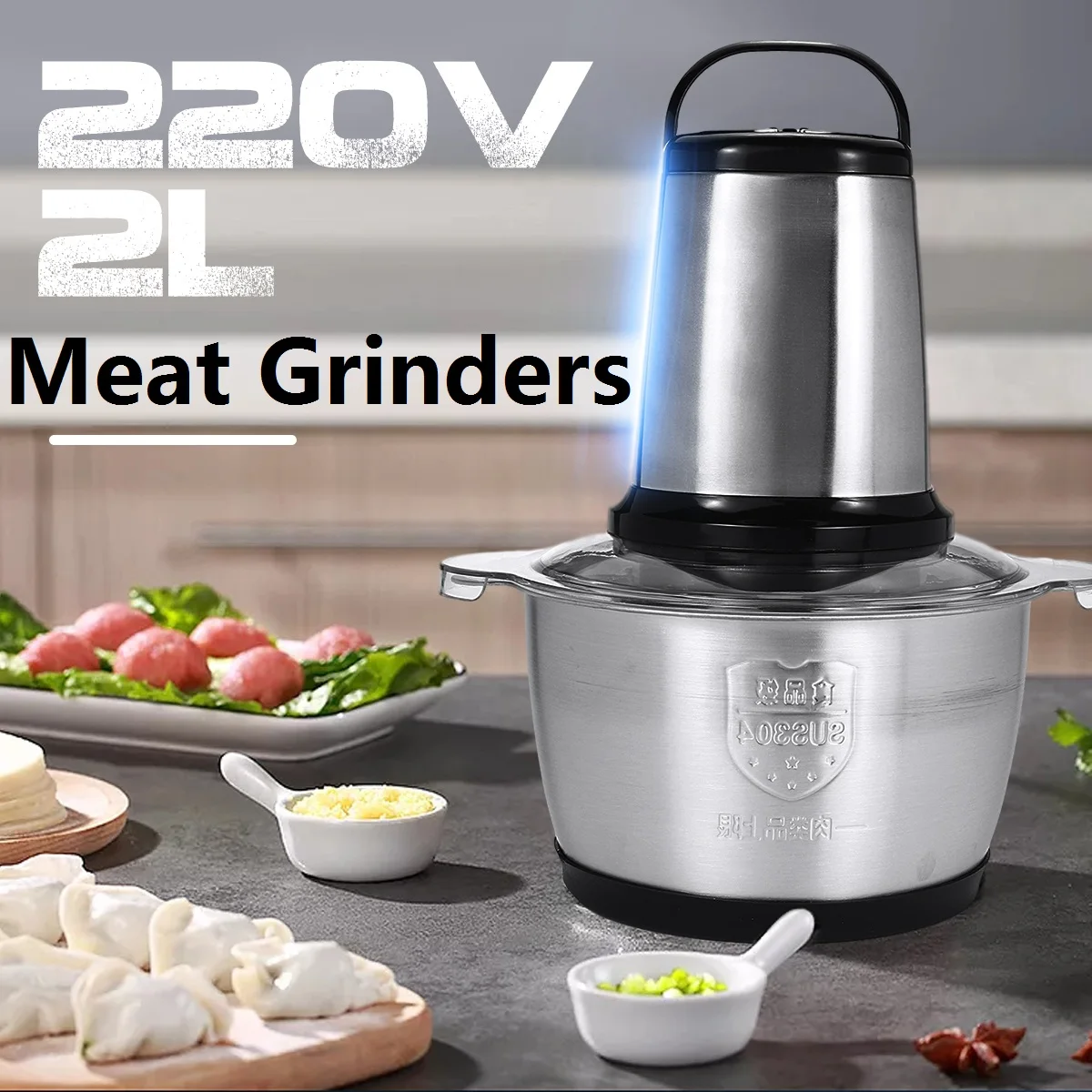 220V Electric Blender Food Chopper Meat Grinder 500W Household Processor Machine
220V Electric Blender Food Chopper Meat Grinder 500W Household Processor Machine