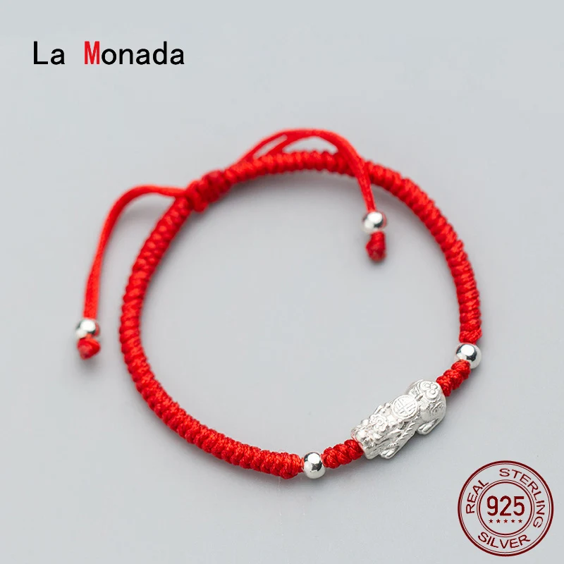 Женский браслет с красной нитью La Monada, серебряный браслет с искусственными драгоценными камнями, серебро 925 пробы
Женский браслет с красной нитью La Monada, серебряный браслет с искусственными драгоценными камнями, серебро 925 пробы