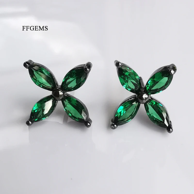 FFGems luckly four leaf clover Sterling Silver 925 earrings Created Nano Emerald green gemstone For Women Gift Fine Jewelry box
FFGems luckly four leaf clover Sterling Silver 925 earrings Created Nano Emerald green gemstone For Women Gift Fine Jewelry box