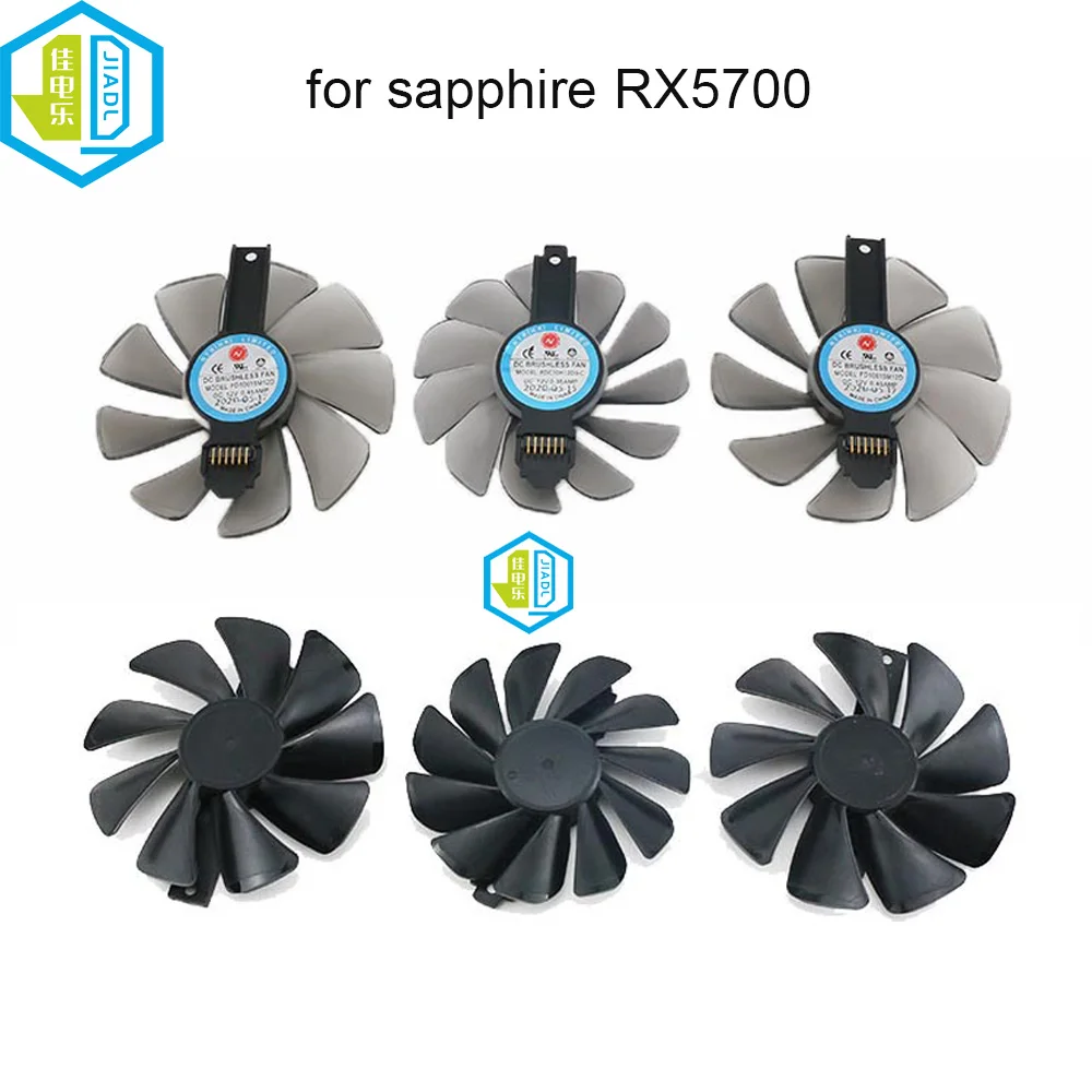 95MM RGB Computer Graphics Video Card GPU Cooling Fans For Sapphire NITRO RX5700XT RX5700 FDC10H12D9-C FD10015M12D 4N004-03-20G
95MM RGB Computer Graphics Video Card GPU Cooling Fans For Sapphire NITRO RX5700XT RX5700 FDC10H12D9-C FD10015M12D 4N004-03-20G