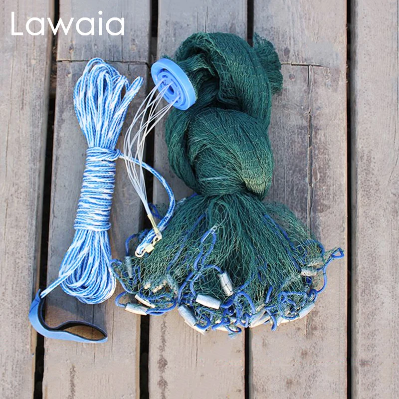 Lawaia Hand Throw Cast Nets Green Twisted Wire Fishing Net With Iron Pendant Outdoor Fishing Network For Men Durable Green Lines
Lawaia Hand Throw Cast Nets Green Twisted Wire Fishing Net With Iron Pendant Outdoor Fishing Network For Men Durable Green Lines