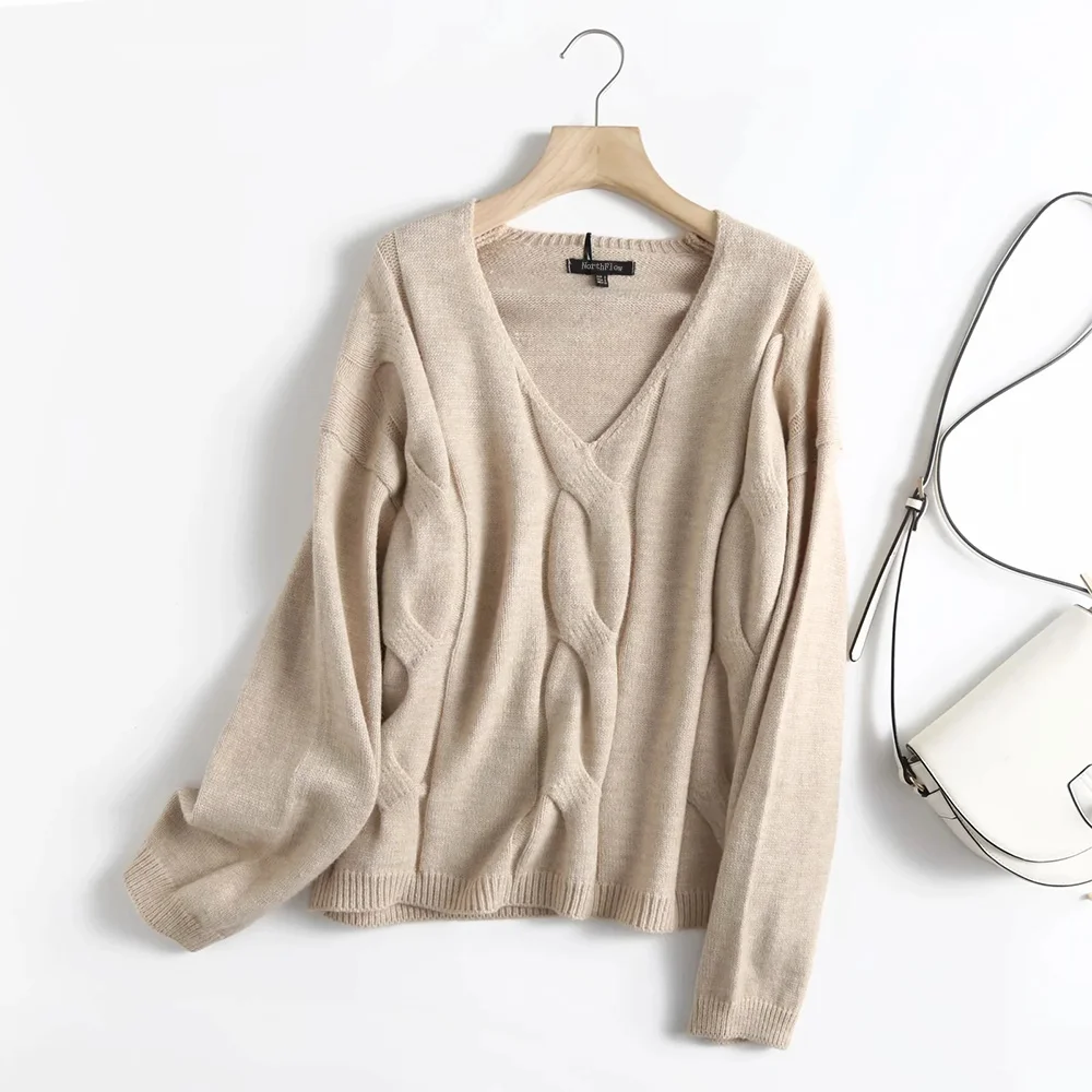 New Winter Womens Knit Pullover Autumn Sweater Cropped Sweaters Twist Knit Solid V-neck Casual Pull Knitted Sweaters Woman Tops
New Winter Womens Knit Pullover Autumn Sweater Cropped Sweaters Twist Knit Solid V-neck Casual Pull Knitted Sweaters Woman Tops