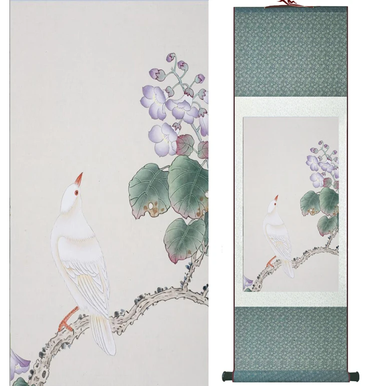 Chinese ink painting Traditional Birds and flower Painting Spring Ink wash painting silk scroll birds and flower painting
Chinese ink painting Traditional Birds and flower Painting Spring Ink wash painting silk scroll birds and flower painting