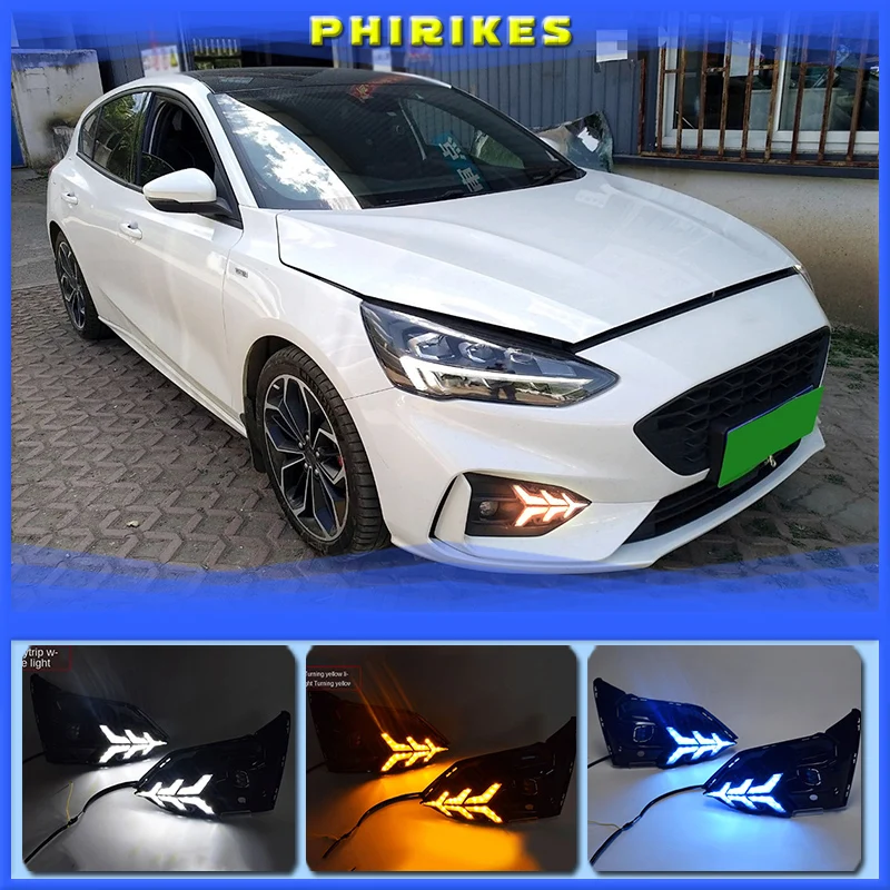 2 шт. DRL автомобильные светодиодсветодиодный дневные ходовые огни, противотуманные фары дальнего света с поворотным желтым сигнальным реле для Ford Focus 2019
2 шт. DRL автомобильные светодиодсветодиодный дневные ходовые огни, противотуманные фары дальнего света с поворотным желтым сигнальным реле для Ford Focus 2019
