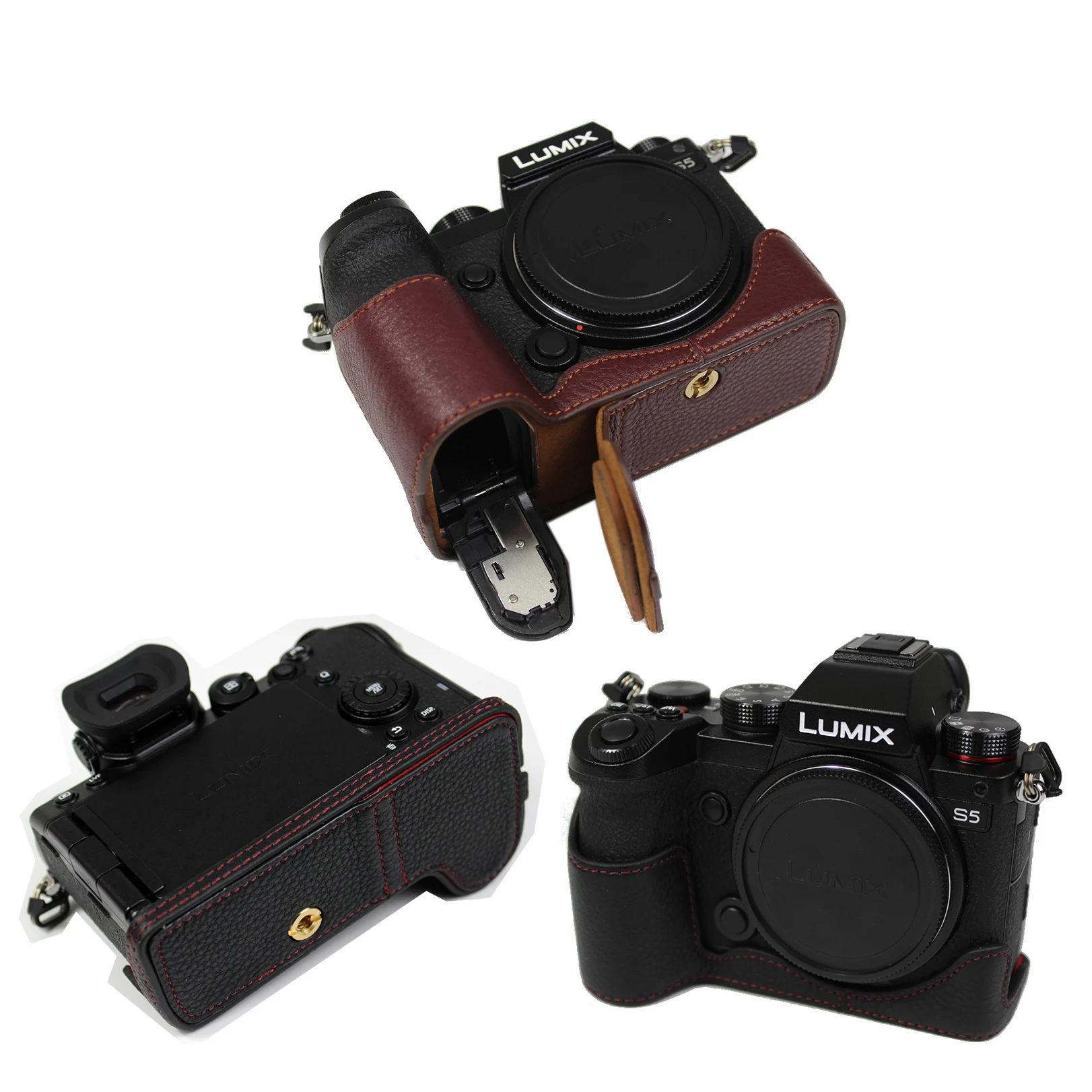 portable Genuine Real Leather Half case Cover For Panasonic LUMIX S5 Markii S5II Camera bag protective shell
portable Genuine Real Leather Half case Cover For Panasonic LUMIX S5 Markii S5II Camera bag protective shell