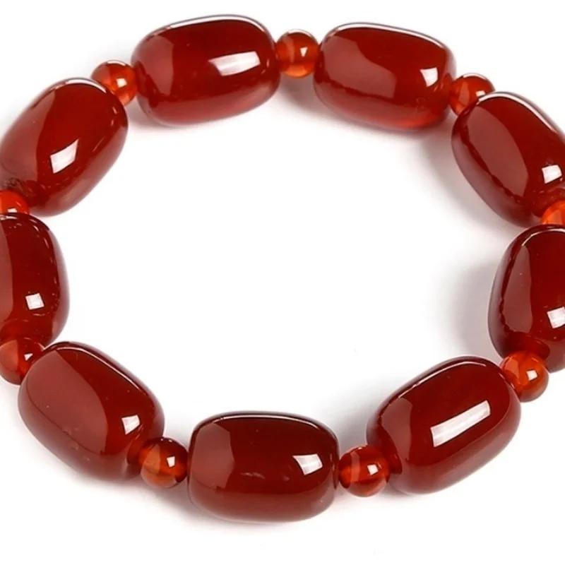 Natural Brazilian Red Agate Barrel Bead Bracelet for Men and Women Ethnic Style Transit Bracelet Jewelry
Natural Brazilian Red Agate Barrel Bead Bracelet for Men and Women Ethnic Style Transit Bracelet Jewelry