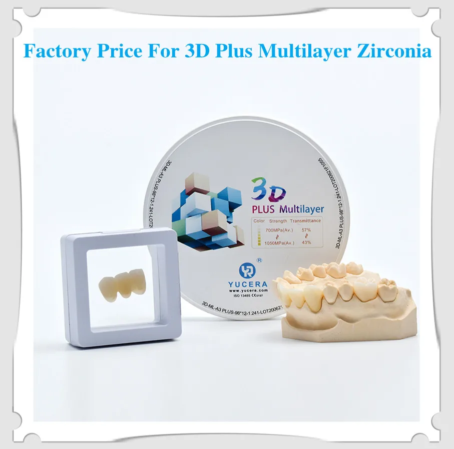 Yucera 3D Pro многослойный Цирконий заготовка CAD CAM керамический блок стоматологические материалы для инструмента циркониевый диск
Yucera 3D Pro многослойный Цирконий заготовка CAD CAM керамический блок стоматологические материалы для инструмента циркониевый диск