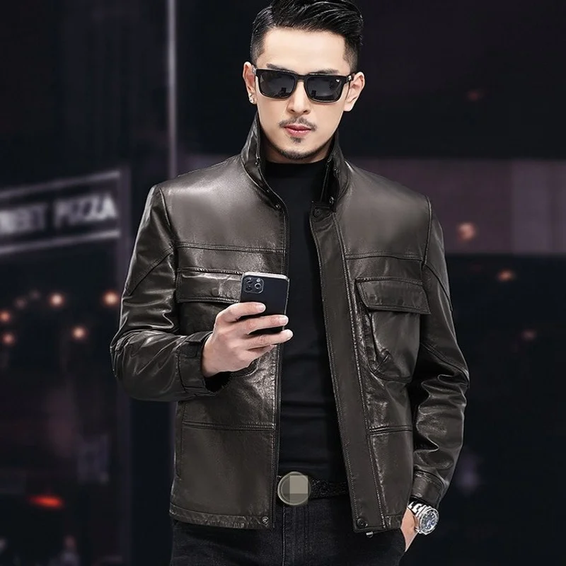 Men Designer Casual Sheepskin Real Leather Jacket Winter Business Short Down Coat Turn-Down Collar Long Sleeve Outerwear L-4XL
Men Designer Casual Sheepskin Real Leather Jacket Winter Business Short Down Coat Turn-Down Collar Long Sleeve Outerwear L-4XL