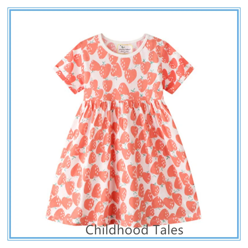Summer strawberry print children's short-sleeved skirt cute fashion dress for girls
Summer strawberry print children's short-sleeved skirt cute fashion dress for girls