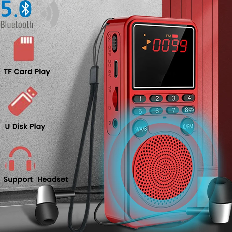 Portable Radio Bluetooth Speaker Music Player Support Bluetooth Call Recording TF Card With HD Digital Display
Portable Radio Bluetooth Speaker Music Player Support Bluetooth Call Recording TF Card With HD Digital Display
