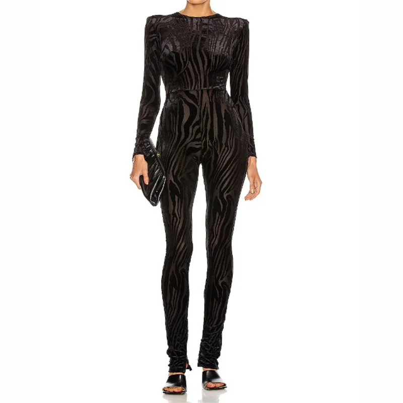 New Celebrity Bodycon Bandage Jumpsuit Fashion Sexy O-Neck Black Women Evening Club Party Dress Casual Flare Pant Suits
New Celebrity Bodycon Bandage Jumpsuit Fashion Sexy O-Neck Black Women Evening Club Party Dress Casual Flare Pant Suits