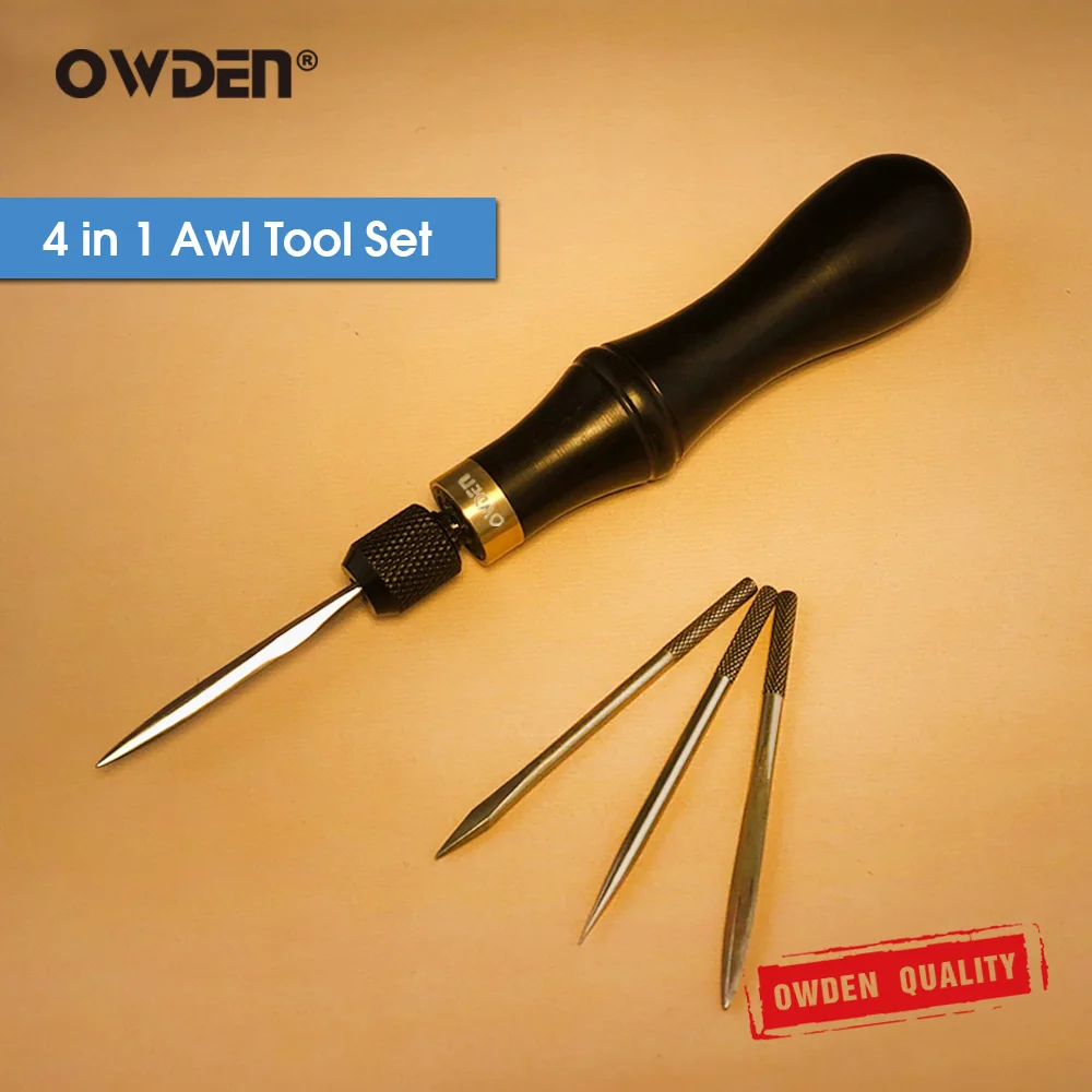 OWDEN 4 in 1 Awl Leather Sewing Tool Set Repairing Stitching Supplies Sewing Kit 4 in 1 Sewing Awl Kit
OWDEN 4 in 1 Awl Leather Sewing Tool Set Repairing Stitching Supplies Sewing Kit 4 in 1 Sewing Awl Kit