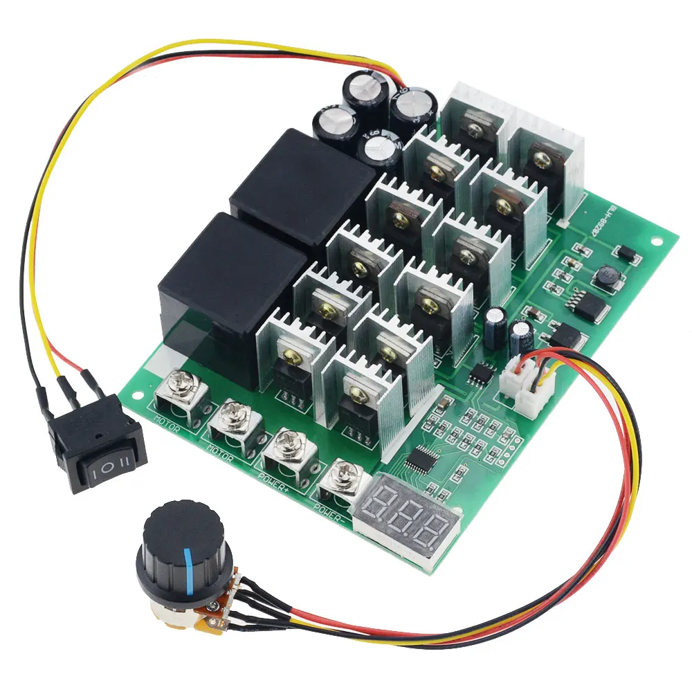 1PCS DC 10-55V 12V 24V 36V 100A Motor Speed Controller Reverse Control Switch With LED Display Digital Scale Tachometer
1PCS DC 10-55V 12V 24V 36V 100A Motor Speed Controller Reverse Control Switch With LED Display Digital Scale Tachometer