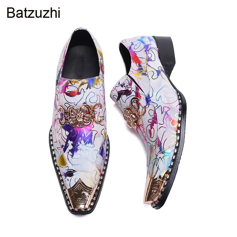 Batzuzhi Italian Type Men's Shoes Pointed Iron Head Color Leather Dress Shoes Men for Business/Party and Wedding Zapatos Hombre
Batzuzhi Italian Type Men's Shoes Pointed Iron Head Color Leather Dress Shoes Men for Business/Party and Wedding Zapatos Hombre