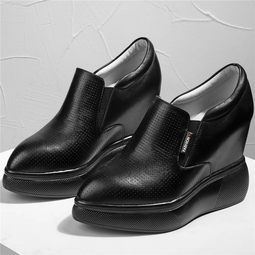 Fashion Sneakers Women Breathable Genuine Leather Wedges High Heel Pumps Female Pointed Toe Platform Ankle Boots Casual Shoes
Fashion Sneakers Women Breathable Genuine Leather Wedges High Heel Pumps Female Pointed Toe Platform Ankle Boots Casual Shoes