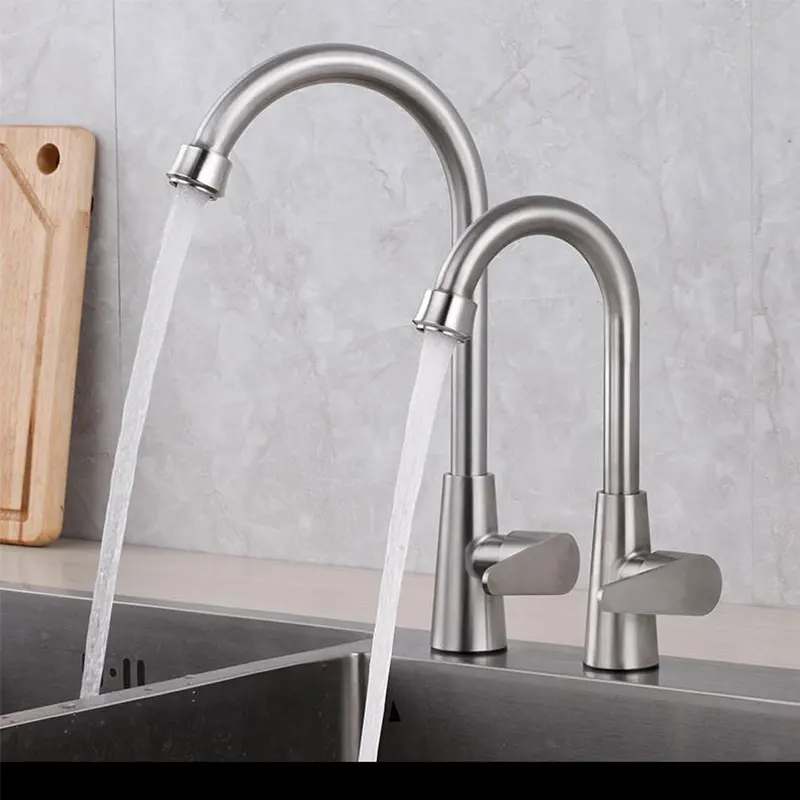 304 stainless steel kitchen faucet very thickness sink tap brushed surface include the flexible hose
304 stainless steel kitchen faucet very thickness sink tap brushed surface include the flexible hose