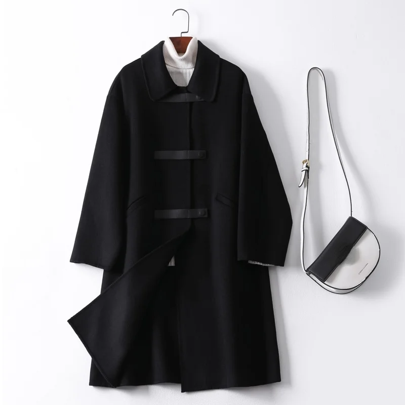 2021 Autumn Wool Coats Female Double-faced Woolen Coat New Fashion Spring Black Long Jacket Korean Clothing Manteau Femme Gmm128
2021 Autumn Wool Coats Female Double-faced Woolen Coat New Fashion Spring Black Long Jacket Korean Clothing Manteau Femme Gmm128