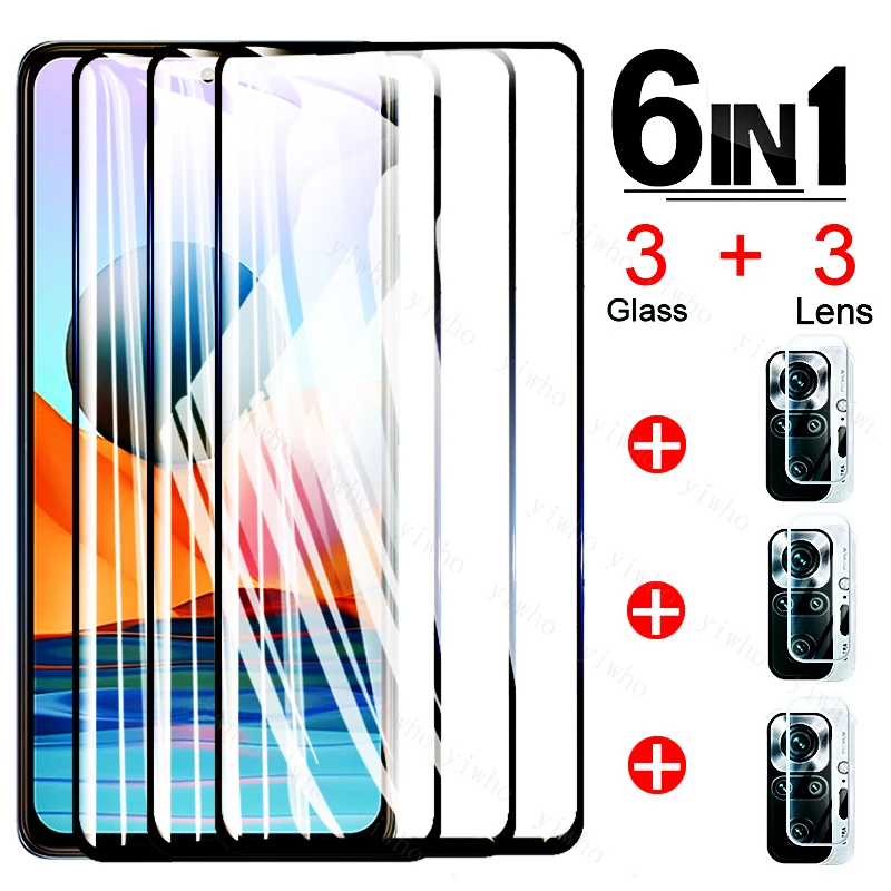 6 in 1 Tempered ProtectIve Glass For Xiaomi Redmi Note 10 Pro Note 10S 10 5G Screen Protector Camera Lens Film Note10 Pro Glass
6 in 1 Tempered ProtectIve Glass For Xiaomi Redmi Note 10 Pro Note 10S 10 5G Screen Protector Camera Lens Film Note10 Pro Glass