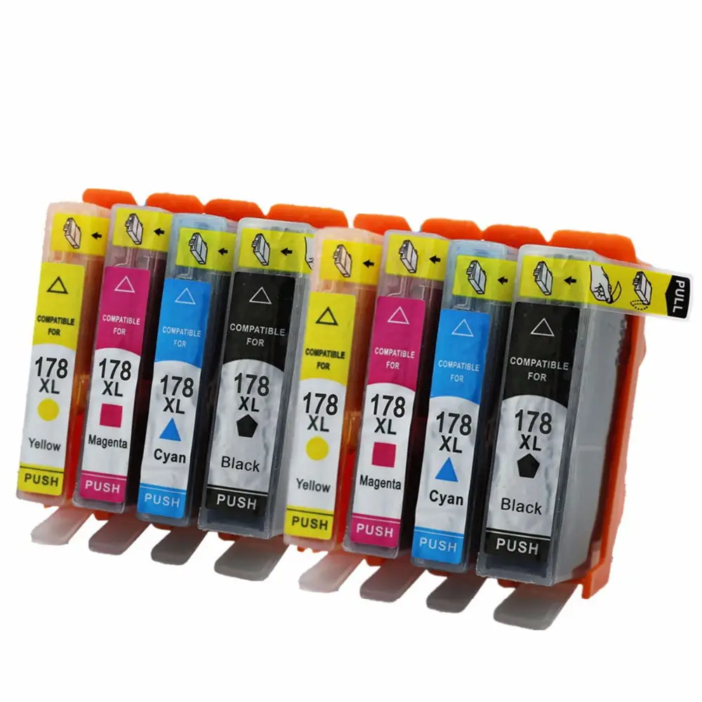 8PK compatible Ink Cartridge for HP 178 HP178 178XL for C5390/C5393/C6300/C6324/C6380 5514 5515 5520 5521 Printer
8PK compatible Ink Cartridge for HP 178 HP178 178XL for C5390/C5393/C6300/C6324/C6380 5514 5515 5520 5521 Printer