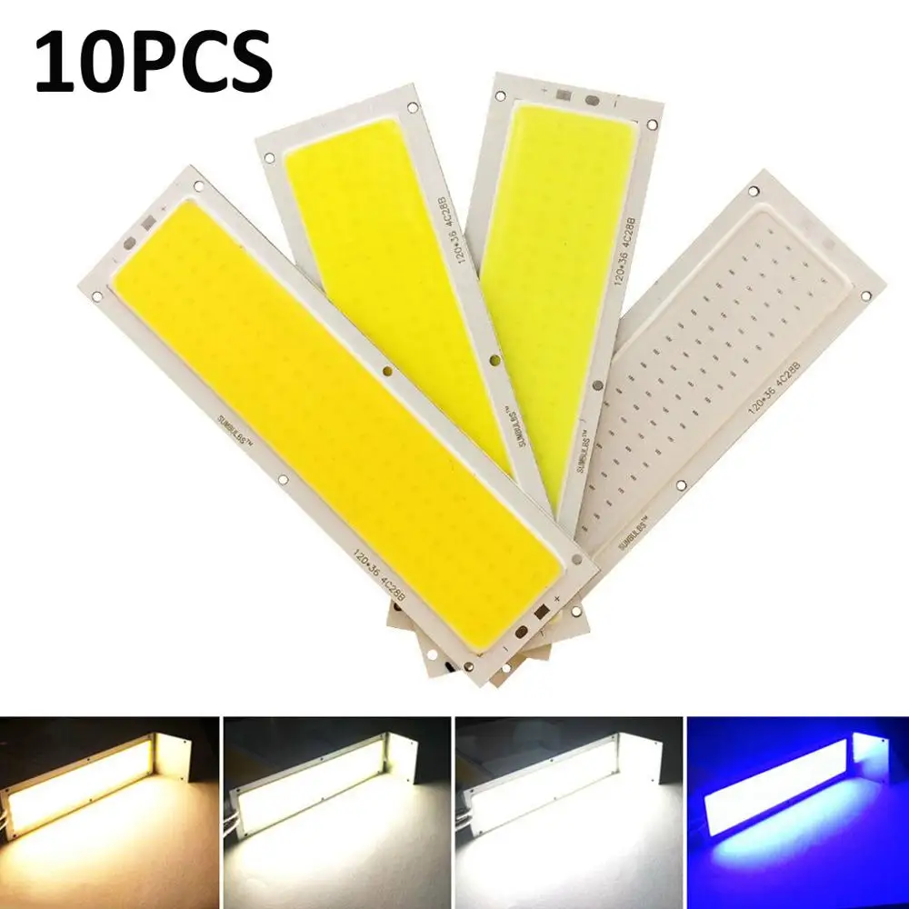 10X 1000LM LED COB Light Strip Panel Lamp DC 12V 20W 120mmx36mm Cool Warm White Blue Floodlight Source Bulbs For DIY Work Light
10X 1000LM LED COB Light Strip Panel Lamp DC 12V 20W 120mmx36mm Cool Warm White Blue Floodlight Source Bulbs For DIY Work Light