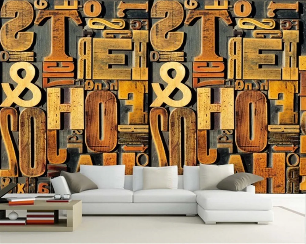 welyu Custom 3d mural обои retro stereo English alphabet background wall creative living room cafe wallpaper decorative painting
welyu Custom 3d mural обои retro stereo English alphabet background wall creative living room cafe wallpaper decorative painting