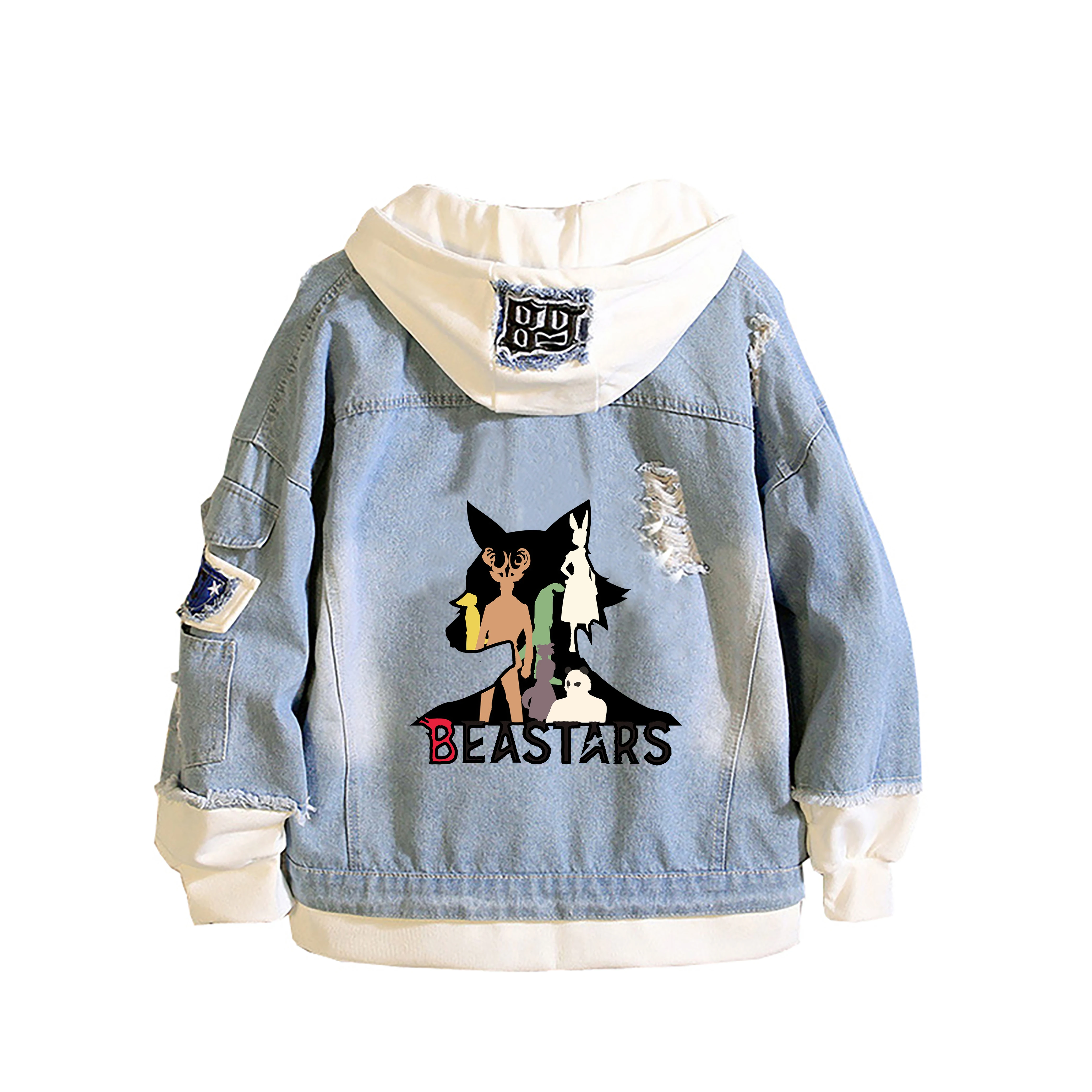 BEASTARS Anime Denim Jackets Cartoon Hooded Sweatshirt Harajuku Plus Size Jeans Hoodies Harajuku Streetwear Couple Coats
BEASTARS Anime Denim Jackets Cartoon Hooded Sweatshirt Harajuku Plus Size Jeans Hoodies Harajuku Streetwear Couple Coats