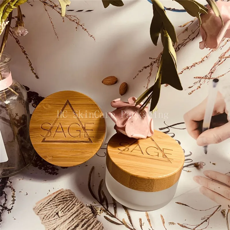 Custom logo body cream jar refillable bottle empty cosmetic containers engraving logo bamboo cream cosmetic jar
Custom logo body cream jar refillable bottle empty cosmetic containers engraving logo bamboo cream cosmetic jar