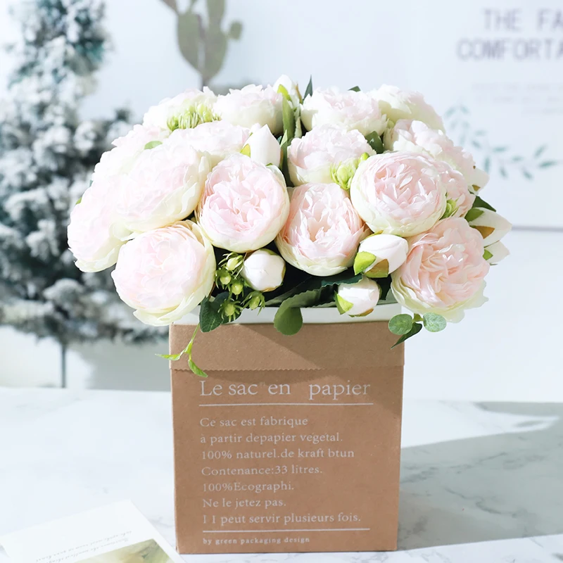Beautiful Roses Artificial Peony Flowers Purple Silk Bouquet DIY Wedding Home Decoration Accessories Fake Flowers White Craft
Beautiful Roses Artificial Peony Flowers Purple Silk Bouquet DIY Wedding Home Decoration Accessories Fake Flowers White Craft