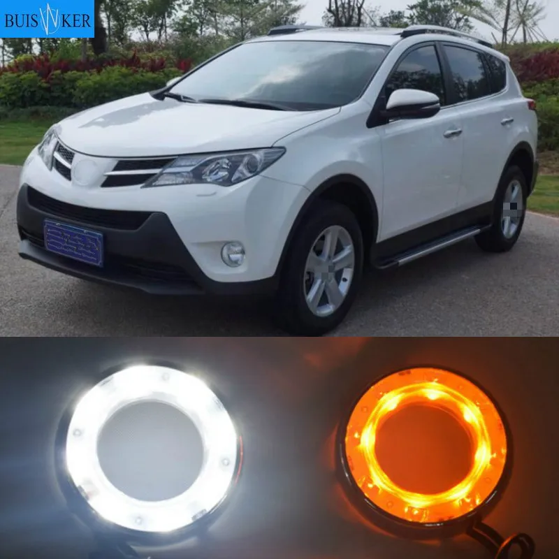 2pcs LED Daytime Running Light With Fog Lamp Hole For Toyota RAV4 2012 2013 Yellow Turning Signal Waterproof ABS 12V Car DRL
2pcs LED Daytime Running Light With Fog Lamp Hole For Toyota RAV4 2012 2013 Yellow Turning Signal Waterproof ABS 12V Car DRL