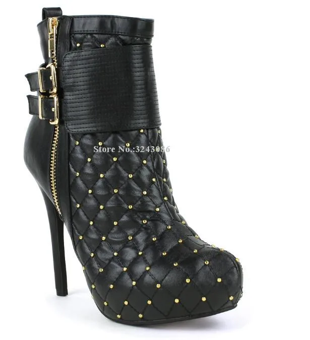 Rivets Women Short Ankle Boots Fashion Grid Leather Ankle Buckle Stiletto Heel Lady Booties Popular Party Shoes Dropship
Rivets Women Short Ankle Boots Fashion Grid Leather Ankle Buckle Stiletto Heel Lady Booties Popular Party Shoes Dropship